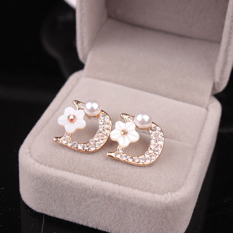 Fashion Full Rhinestone Letter Earrings Flower Pearl Party Earring For Woman Gift
Fashion Full Rhinestone Letter Earrings Flower Pearl Party Earring For Woman Gift