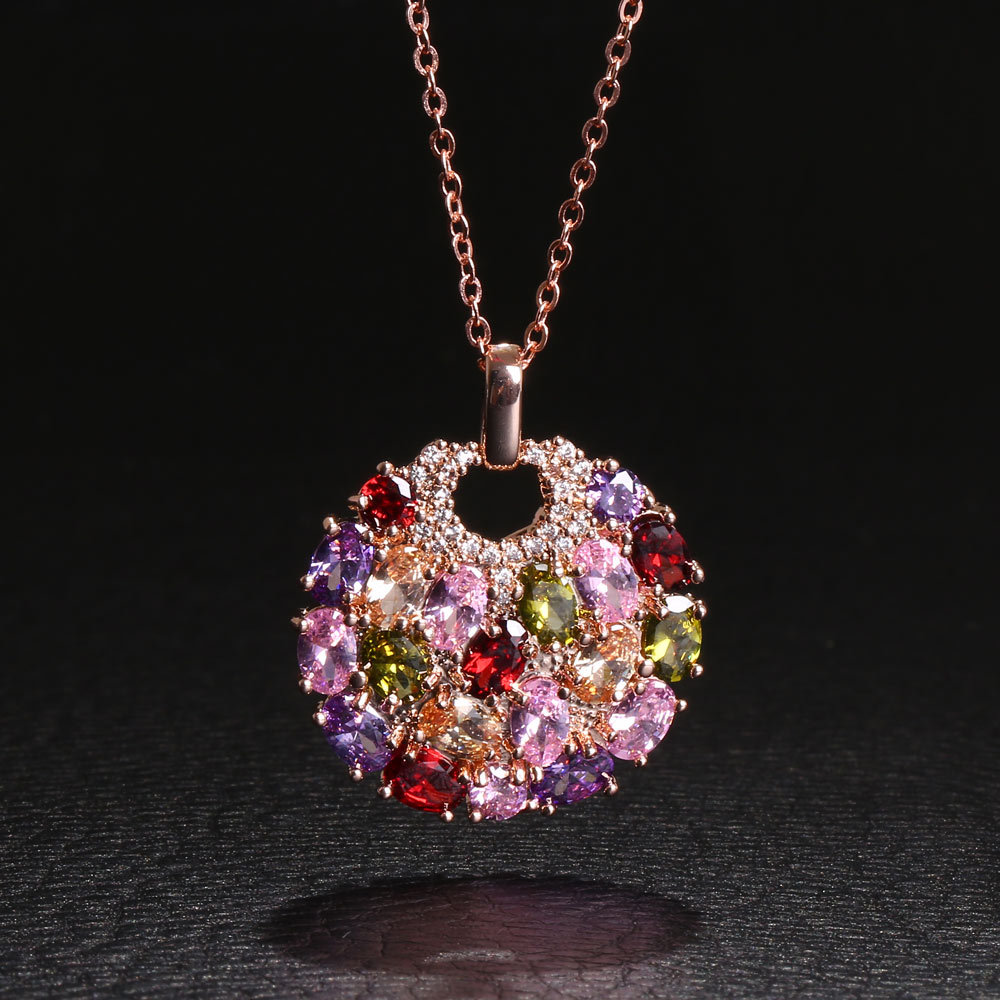Free shipping Luckyshine Dazzling Rose Gold Necklace Multi-Color crystal Zirconia pendant Necklace for women Hot Sale gemstone jewelry
Free shipping Luckyshine Dazzling Rose Gold Necklace Multi-Color crystal Zirconia pendant Necklace for women Hot Sale gemstone jewelry