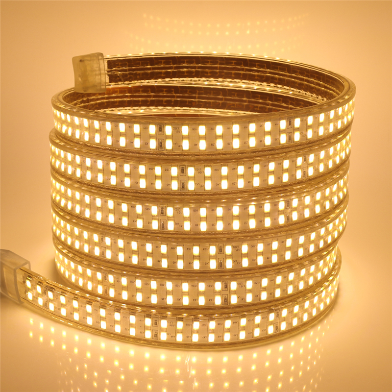 Led Strip Light 240leds Double Row 220V 110V SMD 5730 Flexible Tape 5730 Crystal Clear PVC Tubing for Durable Use and Brighte Power