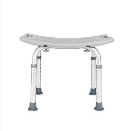 Fashion Wholesales HOT Sales 2021 Aluminium Alloy Elderly Bath Chair without Back of a Chair Gray