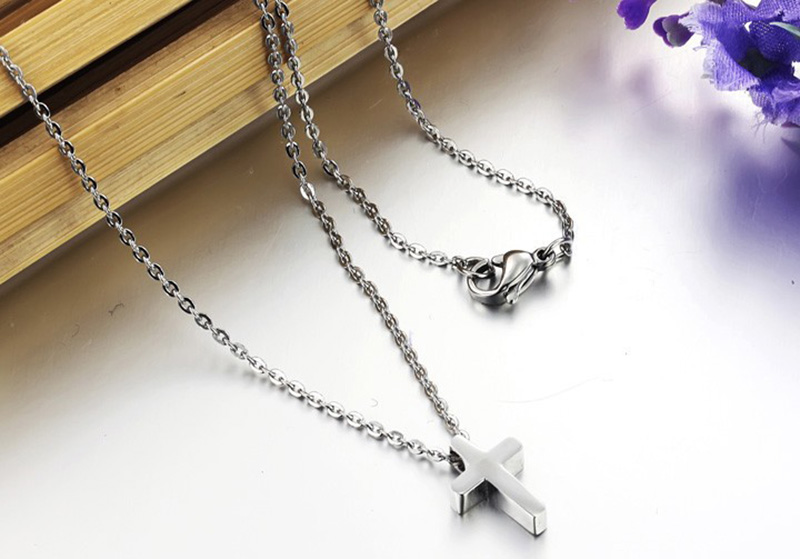 Boutique Cross Pendants Necklace Jewelry Stainless Steel Gold Plated Necklace Men Women Lover Gift Religious Jewelry