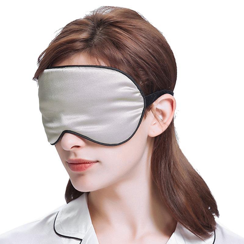 Silk Sleep Mask Supple Eye Shade Portable Travel Eyepatch Breathable Rest Blindfold Eyecover