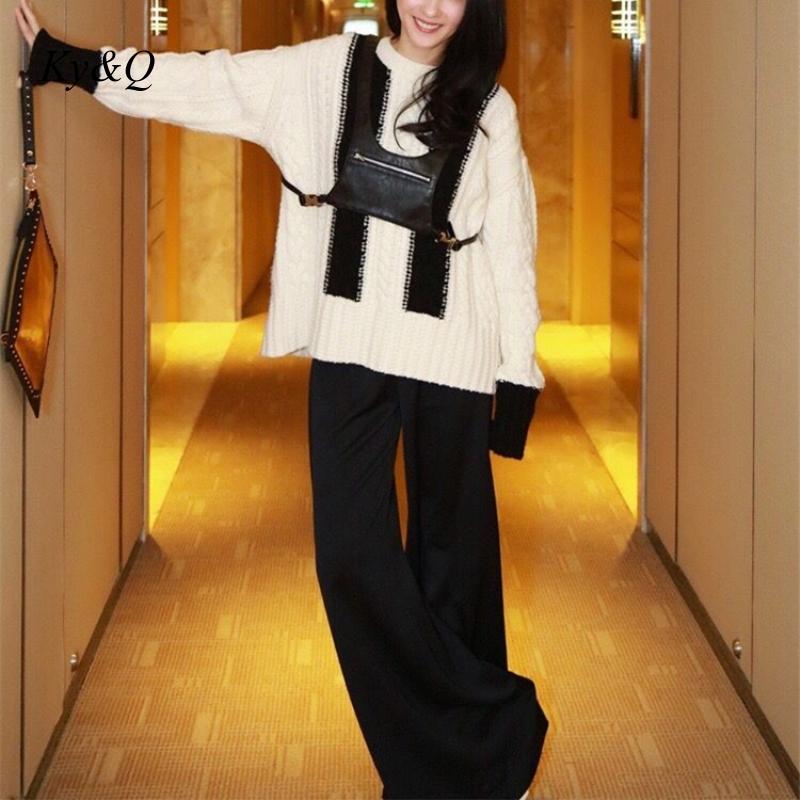 Brand Design Women 2021 Spring Fashion Black White Contrast Patchwork Twist Knit Sweater Loose Pullover Clothes Women' Sweaters, Pants
Brand Design Women 2021 Spring Fashion Black White Contrast Patchwork Twist Knit Sweater Loose Pullover Clothes Women' Sweaters, Pants