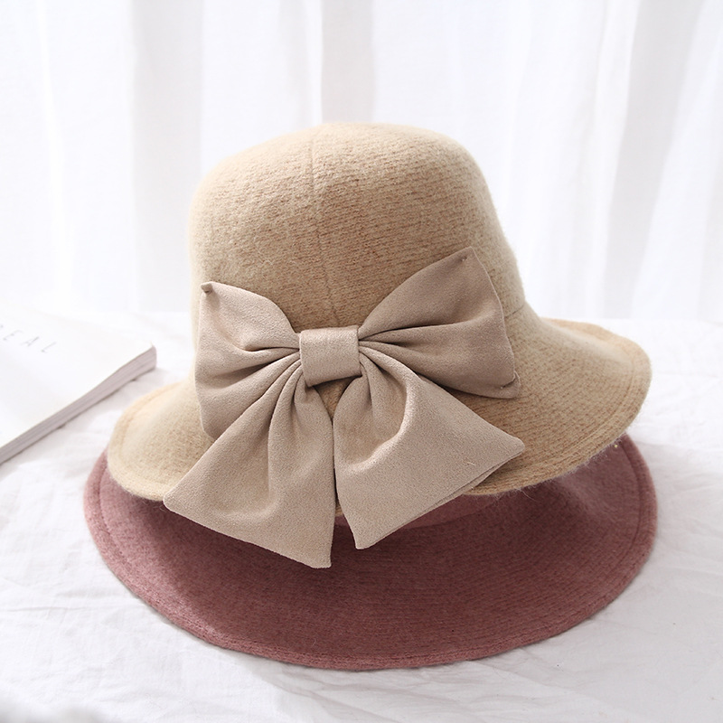 Wholesale-l top hat autumn and winter new solid color big bow basin hat high quality felt ladies dome fashion hat, 02
Wholesale-l top hat autumn and winter new solid color big bow basin hat high quality felt ladies dome fashion hat, 02