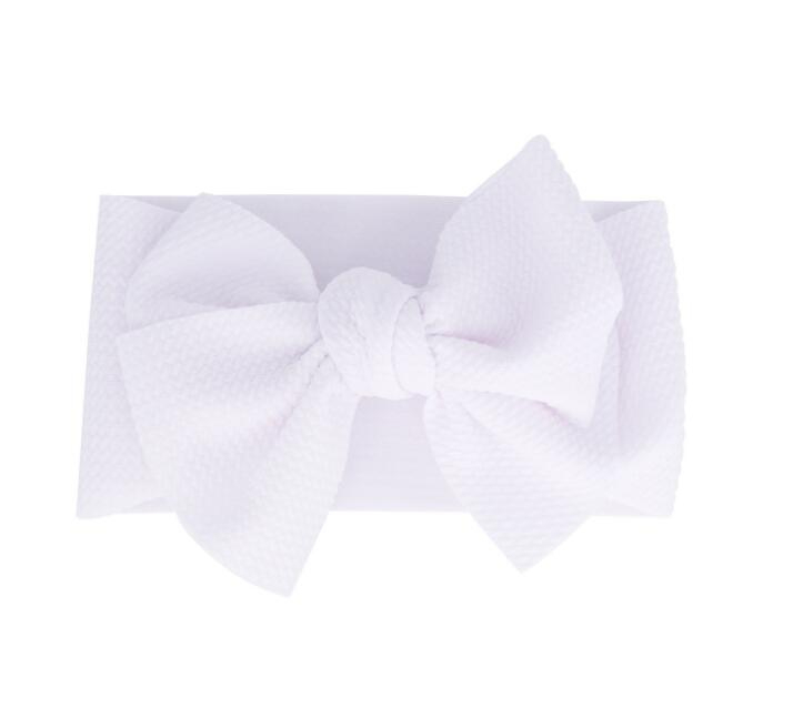 Kids Girl Stretch Turban Knot Headband Toddler Baby Girl Big Bow Knot HairBand Solid Headwear Head Wrap Hair Band Accessories GB1664