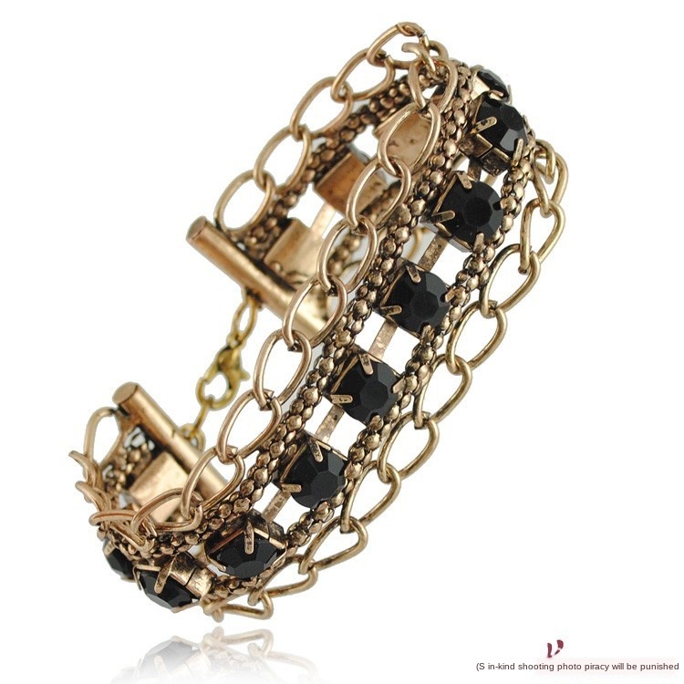Yiwu jewelry wide bracelet popular bracelet chain edge beads bracelet