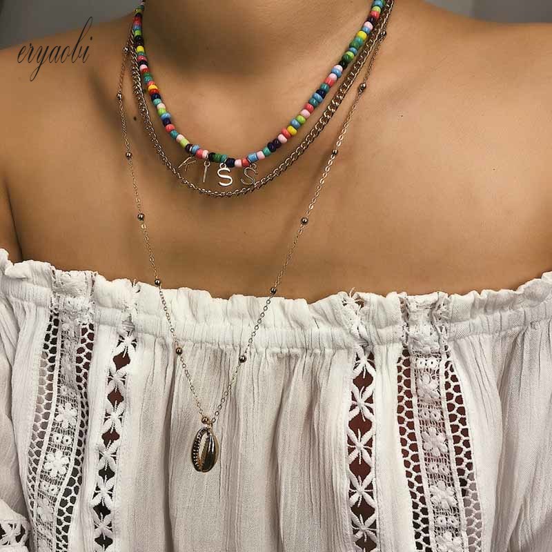 Personalized Ethnic Style Necklace Letters Beaded Shell Layered Neck Decoration Woman's Chain Cross Pendant Jewelery Accessories
Personalized Ethnic Style Necklace Letters Beaded Shell Layered Neck Decoration Woman's Chain Cross Pendant Jewelery Accessories