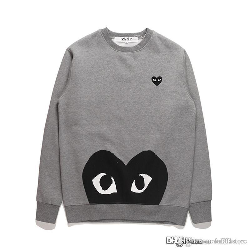 2018 Best Quality HOLIDAY C025B Black com des garcons Men' Casual Half Heart CDG Play Round Collar Pullover Sweatshirts Hoodies Coats, C025b gray
2018 Best Quality HOLIDAY C025B Black com des garcons Men' Casual Half Heart CDG Play Round Collar Pullover Sweatshirts Hoodies Coats, C025b gray