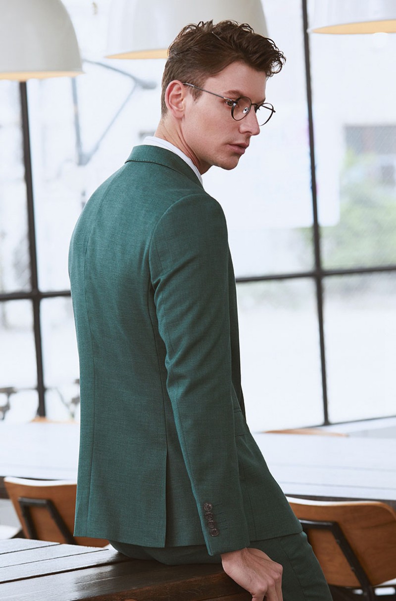 Mint Green Men Suits High Quality Two Pieces(Jacket+Pants) Groom Wear Wedding Tuxedos Custom Made Prom Blazer