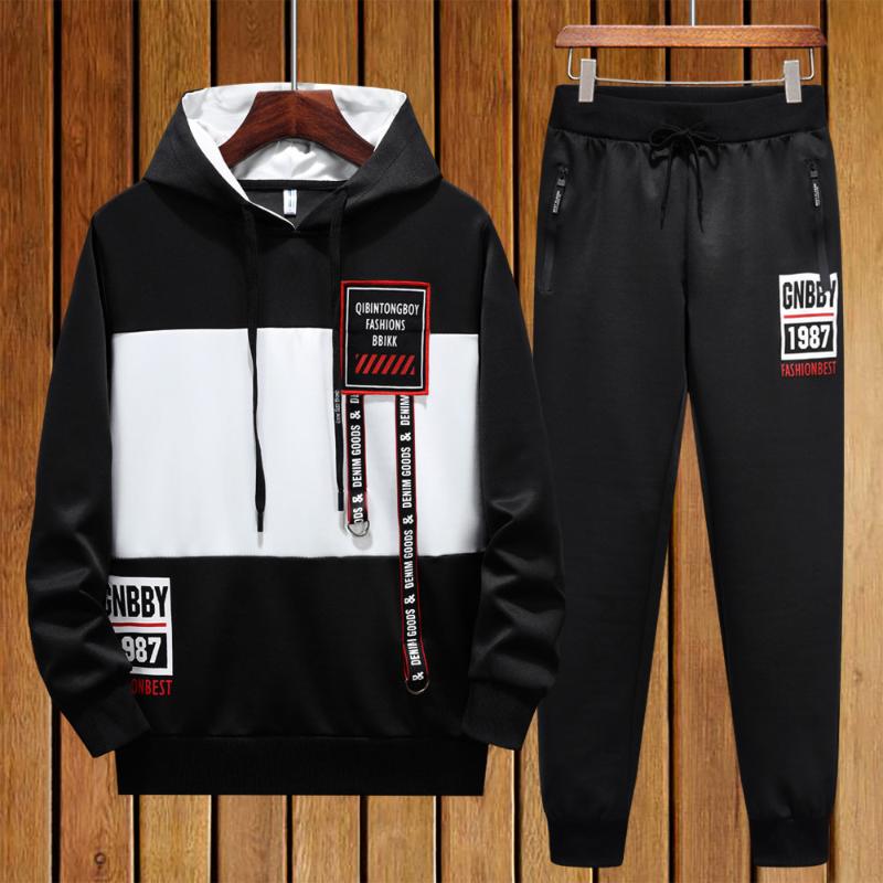 Hoodies And Sweatpants Set Winter Sportswear Sets Warm Men's Hooded Pants Men Casual Winter Thick Warm Clothes For Men II50NSTZ, Black 
Hoodies And Sweatpants Set Winter Sportswear Sets Warm Men's Hooded Pants Men Casual Winter Thick Warm Clothes For Men II50NSTZ, Black