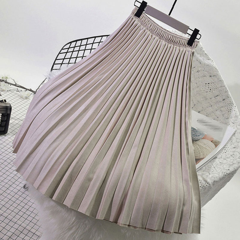 2020 Two Layer Autumn Winter Women Suede Skirt Long Pleated Skirts Womens Saias Midi Faldas Vintage Women Midi Skirt, Black
2020 Two Layer Autumn Winter Women Suede Skirt Long Pleated Skirts Womens Saias Midi Faldas Vintage Women Midi Skirt, Black