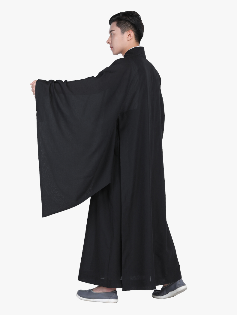 Temples Monk Training Uniform Lay Buddhist clothes set Buddhism Robe appliance Lay Buddhist Long Robe Lay Monk Meditation Gown
