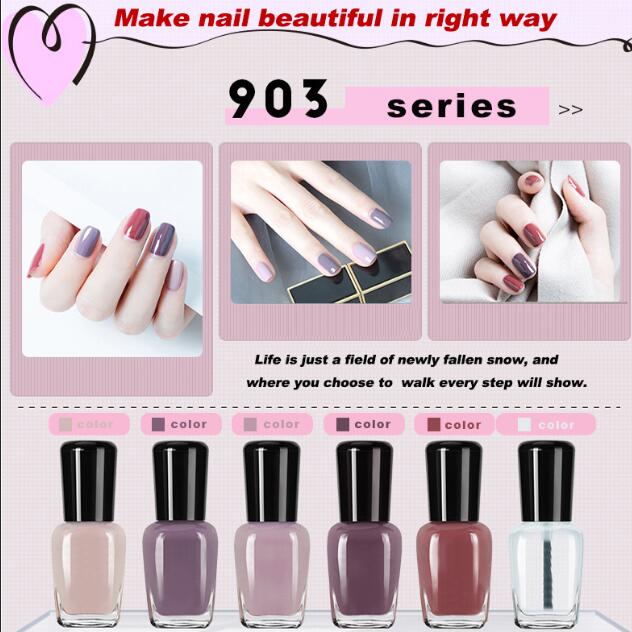 

High quality Pretty Colors Nail Polish Red Gray Glitter Pearl Nail Art Varnish Water-based Manicure Art Lacquer 6ml, Protective nail