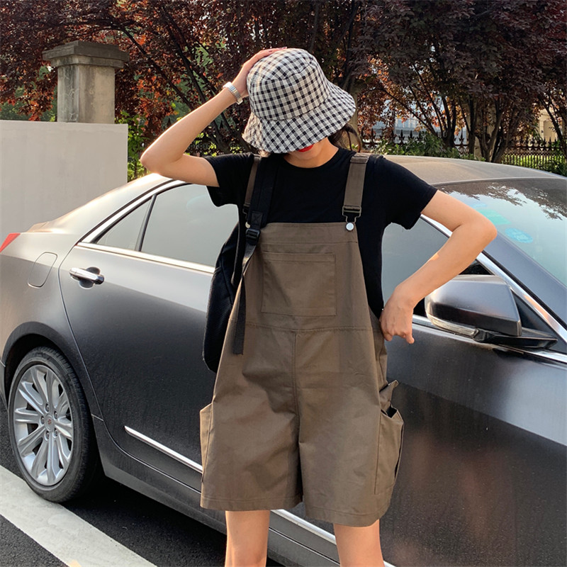 Summer Korean Loose Jumpsuit Women Black Bodies Ladies Preppy Style Jumpshort Student Pocket One Piece Jumpsuits
Summer Korean Loose Jumpsuit Women Black Bodies Ladies Preppy Style Jumpshort Student Pocket One Piece Jumpsuits