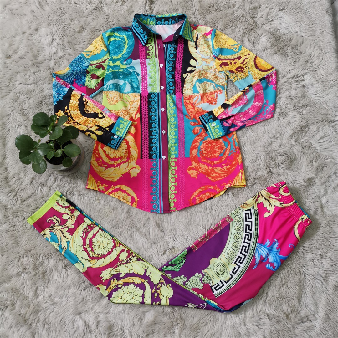 Fashion Women's Suits with Hot Sale Digital Printing Sports Style Two Pieces Suit Tracksuit Women Winter Outfits Women Clothing, Multi
Fashion Women's Suits with Hot Sale Digital Printing Sports Style Two Pieces Suit Tracksuit Women Winter Outfits Women Clothing, Multi