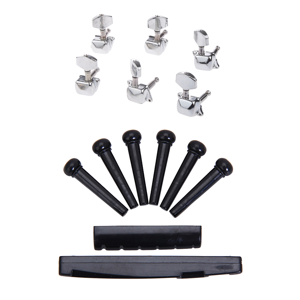Practical 3R 3L Semiclosed Guitar Tuning Pegs Keys with Nut & Saddle & Bridge Pins String Instrument Accessories
Practical 3R 3L Semiclosed Guitar Tuning Pegs Keys with Nut & Saddle & Bridge Pins String Instrument Accessories