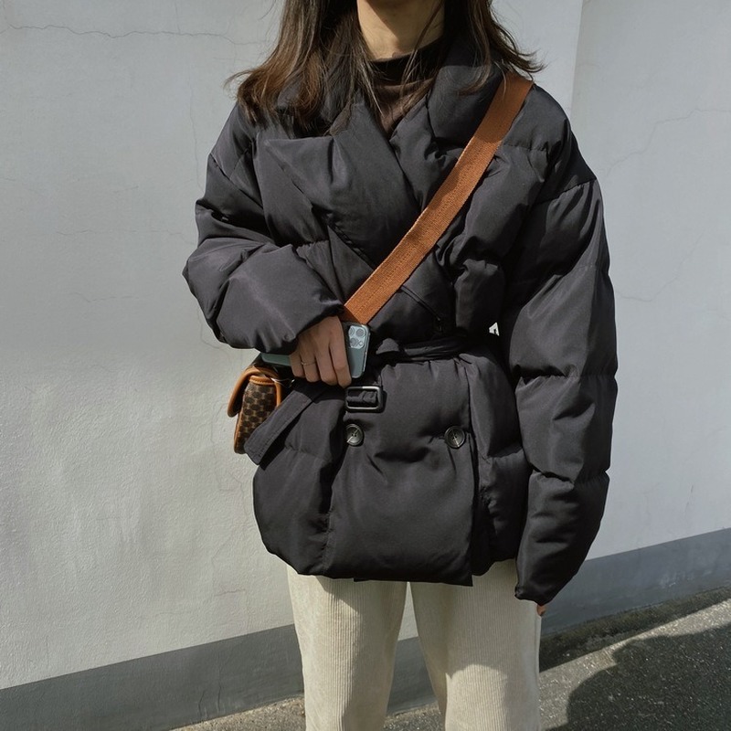 Winter Coat Women Jackets Parka Lapel Belt Adjustable Waist Thick Warm Outwear Pockets Tops Solid Bubble Femme Puffer Jacket, Beige
Winter Coat Women Jackets Parka Lapel Belt Adjustable Waist Thick Warm Outwear Pockets Tops Solid Bubble Femme Puffer Jacket, Beige