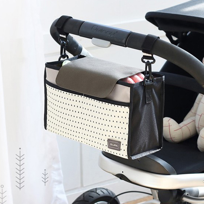 Baby Stroller Bag Nappy Diaper Mummy Bags Hanging Basket Storage Organizer Baby Travel Feeding Bottle Bag Stroller Accessories