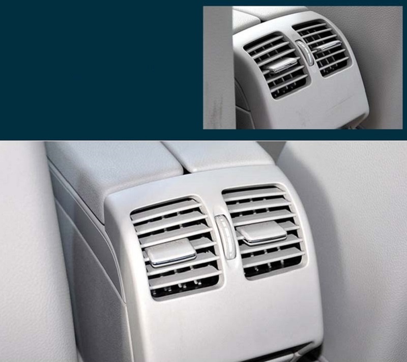 Car Rear Center Console A/C Air Conditioning Fresh Vent Outlet Grille Cover for Mercedes Benz C Class W204 2007-2014