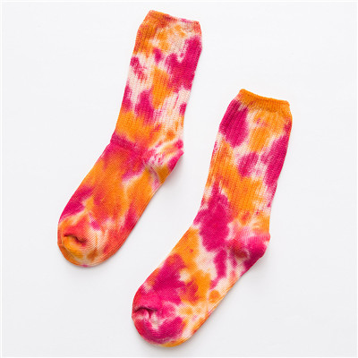 High-Quality Cotton Skate Socks Men Sock Knee-high Funny Cycling Running Hiking Tie Dye Sox