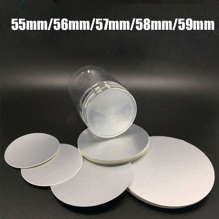 200pcs 55mm/56mm/57mm/58mm/59m Aluminum Foil Pads, Electric Induction Alumunim Foil Seal for PET/PE/PP/PS/PVC/HDPE/Glass/Acrylic Bottles
200pcs 55mm/56mm/57mm/58mm/59m Aluminum Foil Pads, Electric Induction Alumunim Foil Seal for PET/PE/PP/PS/PVC/HDPE/Glass/Acrylic Bottles