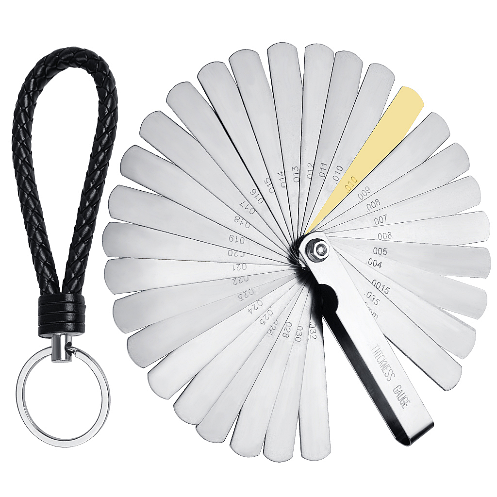 Stainless Steel Feeler Gauge Dual Marked Metric and Imperial Gap Measuring Tool Thickness Gauge (0.04-0.88 mm)
Stainless Steel Feeler Gauge Dual Marked Metric and Imperial Gap Measuring Tool Thickness Gauge (0.04-0.88 mm)