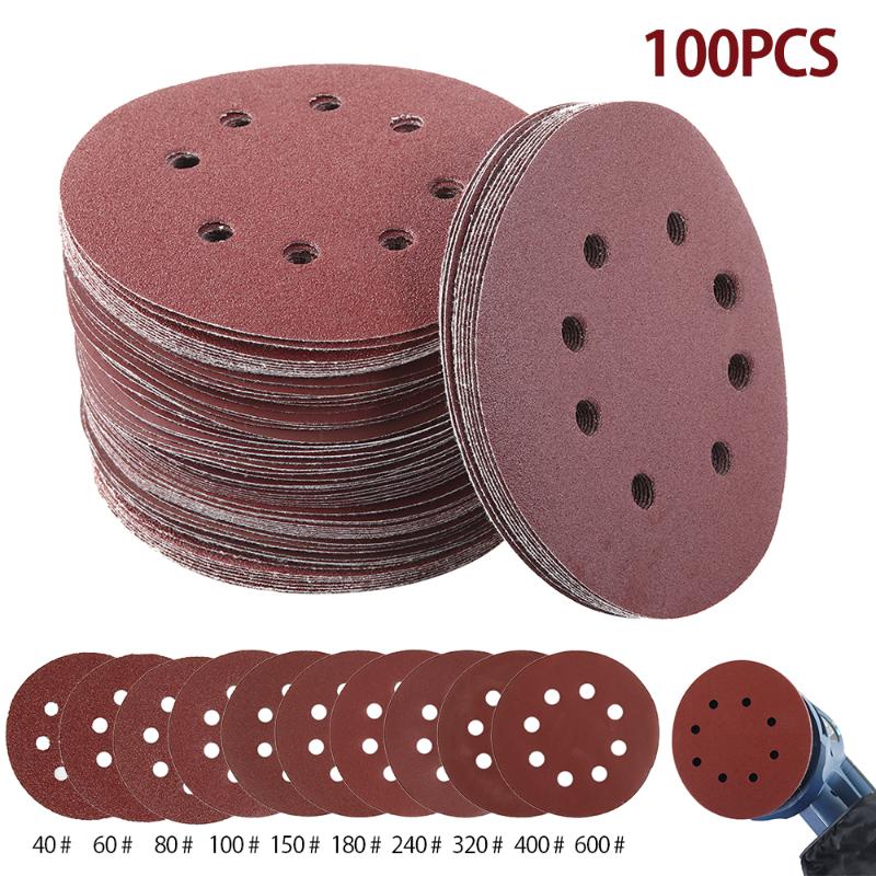 100pcs 5 Inch Hook Loop Sanding paper with 8 Hole Sand Pads Set 40 Grit-600 Grit Sander Disc Abrasives for Polish Machine
100pcs 5 Inch Hook Loop Sanding paper with 8 Hole Sand Pads Set 40 Grit-600 Grit Sander Disc Abrasives for Polish Machine