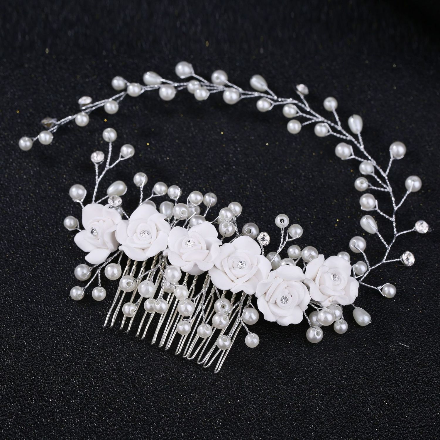 Bride Manual Pearl Flowers And Plants Soft Tao Huaduo Hair Comb Hair Band Photographic Studio With Make Up Marry Accessories Head Bring
Bride Manual Pearl Flowers And Plants Soft Tao Huaduo Hair Comb Hair Band Photographic Studio With Make Up Marry Accessories Head Bring