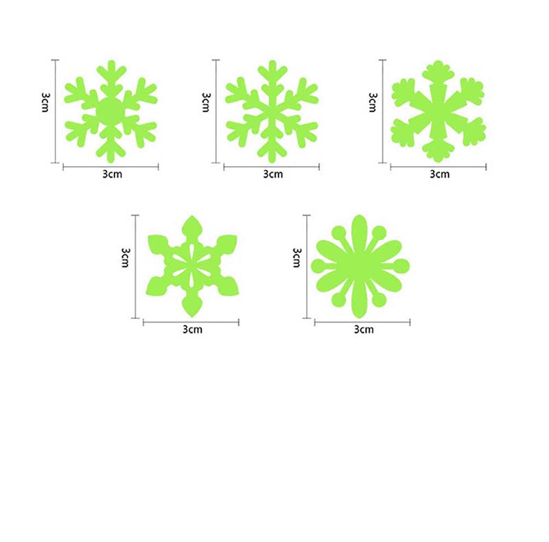 New Year Snowflake Decorations for Home Luminous Wall Sticker Child Kid Room Snowflakes Glow In The Dark Christmas Decal Winter