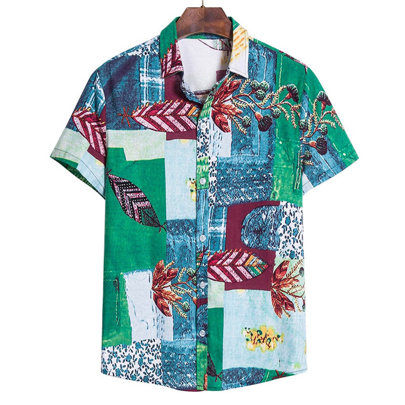 Summer Men's Shirt Camisas Hawaiian Short Sleeve Shirt Men Linen Casual Lapel Multi Print Blouse Top Camisa Masculina, Green
Summer Men's Shirt Camisas Hawaiian Short Sleeve Shirt Men Linen Casual Lapel Multi Print Blouse Top Camisa Masculina, Green