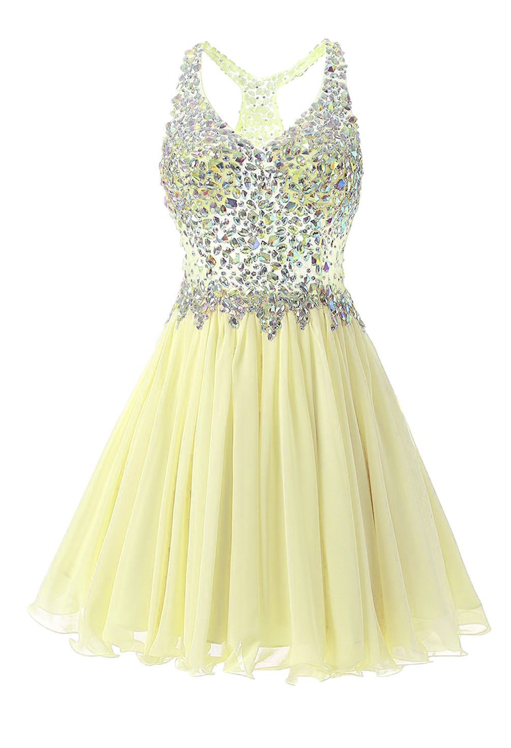 2019 New Elegant V-Neck Short Chiffon Homecoming Dress Beaded Appliques Prom Graduation Gown Mini Cocktail Party Gown QC1418