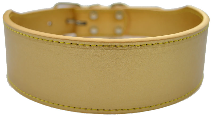 Large Pet Dog Collar 2 Inch Wide Pu Leather Collar White Black Red Pink Gold Color Medium Size Pet Products Adjustable XXL