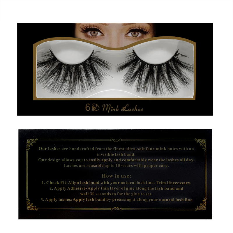 Newest 25mm 3D Mink Eyelashes Makeup 6D Mink Lashes Soft Natural Thick False Eyelash Extension with Pack High Quality 25mm Faux Mink Lashes