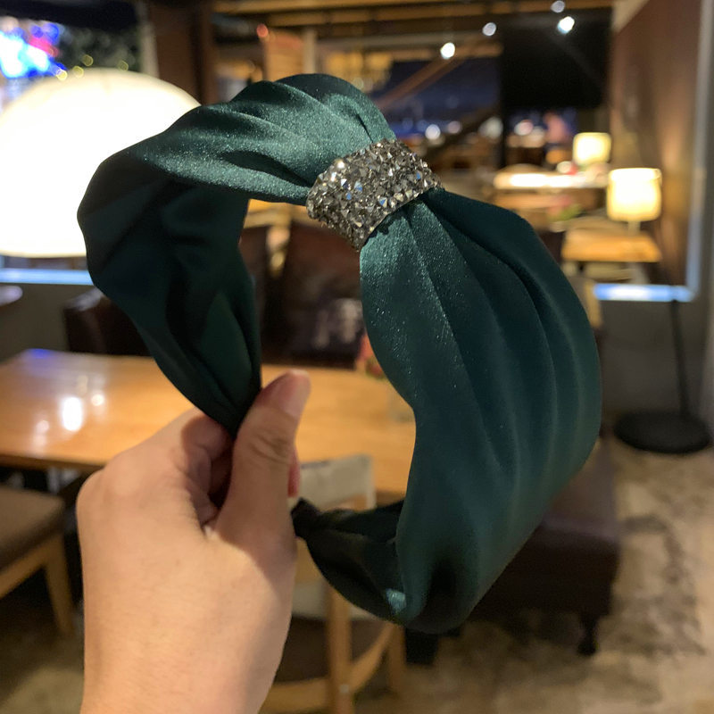 Simple wide edge silk hair hoop female face wash headband non-slip pressure temperament new hair accessories 7 colors