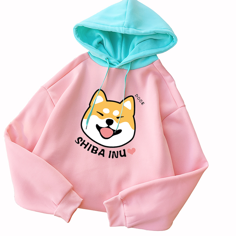 Autumn Winter Pullover Women Fleece Kawaii Cartoon Shiba Inu Sweatshirt Hoodies Fashion Casual Harajuku Dog Print Female Outwear, Pink
Autumn Winter Pullover Women Fleece Kawaii Cartoon Shiba Inu Sweatshirt Hoodies Fashion Casual Harajuku Dog Print Female Outwear, Pink