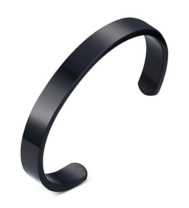 Stainless Steel Plain Polished Finish Cuff Bangle Bracelets for Men Women, 8mm,Gold Black Silver Rosegold
Stainless Steel Plain Polished Finish Cuff Bangle Bracelets for Men Women, 8mm,Gold Black Silver Rosegold