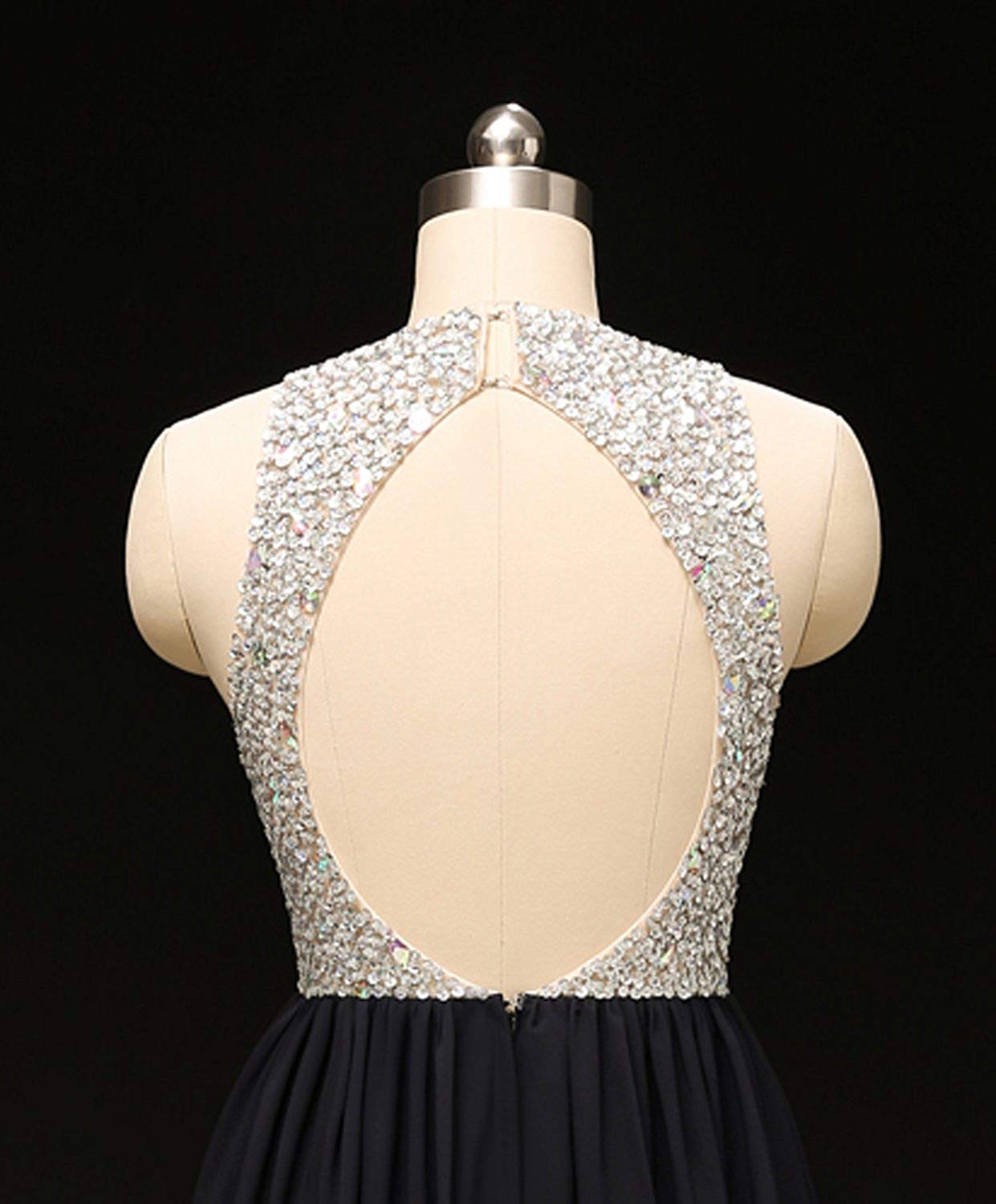 New Sexy 2019 Real Halter Crystals Gradient Prom Dresses Short Chiffon Backless Plus Size Ombre Cocktail Homecoming Party Gown QC1318