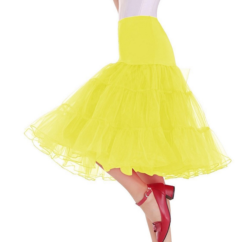 A Line Swing Tutu Skirt Women Halloween Christmas Festival School Girl Party Show Dance Plus Size M-6XL Mesh Midi Tulle Petticoat