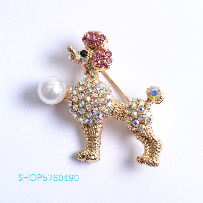Pins, Brooches Gold Color Cute Dog Brooch For Women Elegant Pearl Poodle Alloy Breast Pin Ladies Suits Garments Gifts Fashion Jewelry
Pins, Brooches Gold Color Cute Dog Brooch For Women Elegant Pearl Poodle Alloy Breast Pin Ladies Suits Garments Gifts Fashion Jewelry