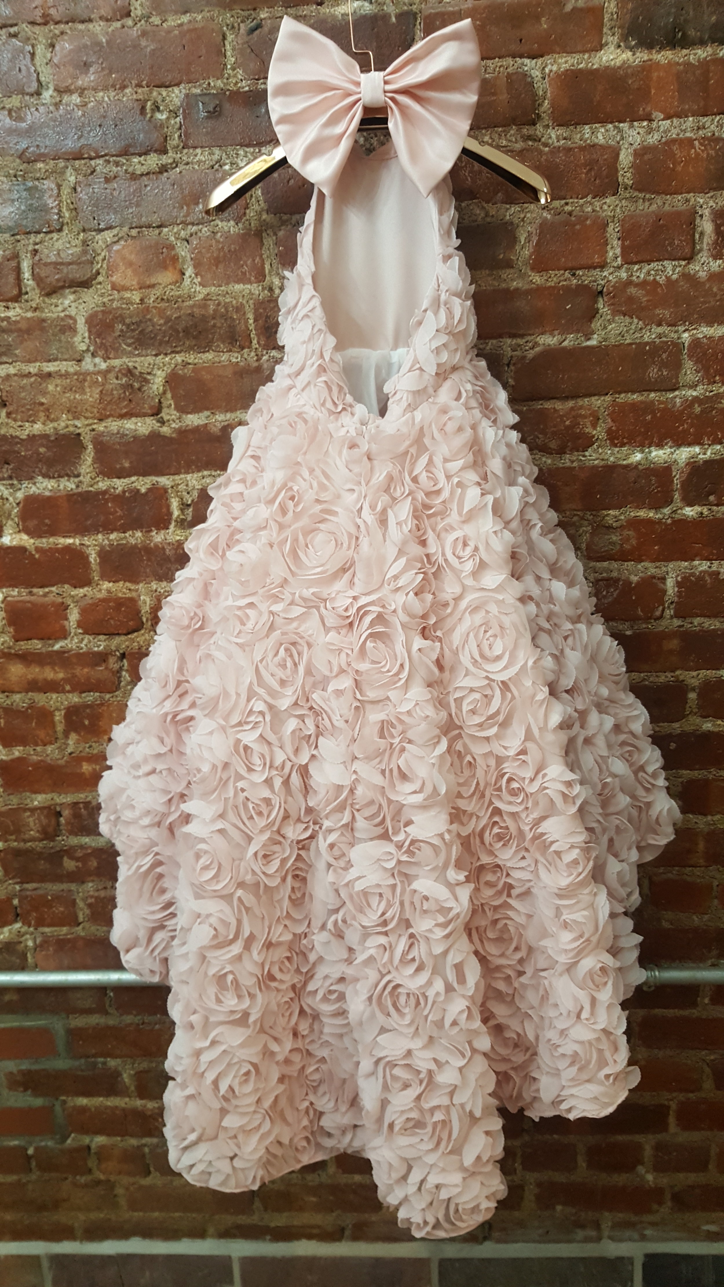Pink Girls Pageant Dress Halter Handmade Flower Sexy Backless Lace Flower Girl Dresses Custom Luxury Kids Formal Gowns Birthday Party Dress