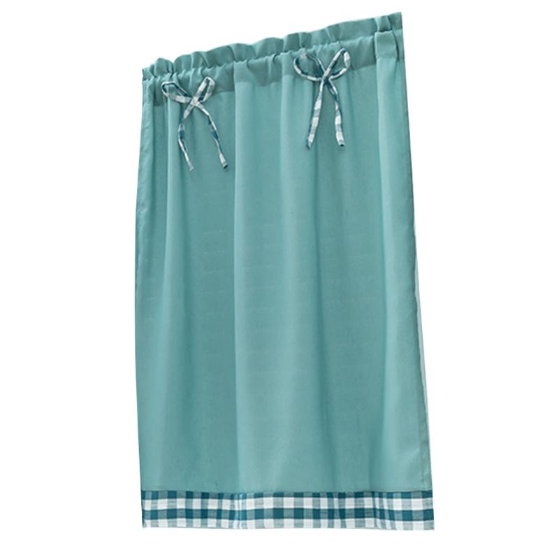 Darkening Translucent Dorm Drape Bow Knot Bedroom Kitchen Pastoral Short Curtain Window Treatment Lattice Edge Living Room, Blue
Darkening Translucent Dorm Drape Bow Knot Bedroom Kitchen Pastoral Short Curtain Window Treatment Lattice Edge Living Room, Blue