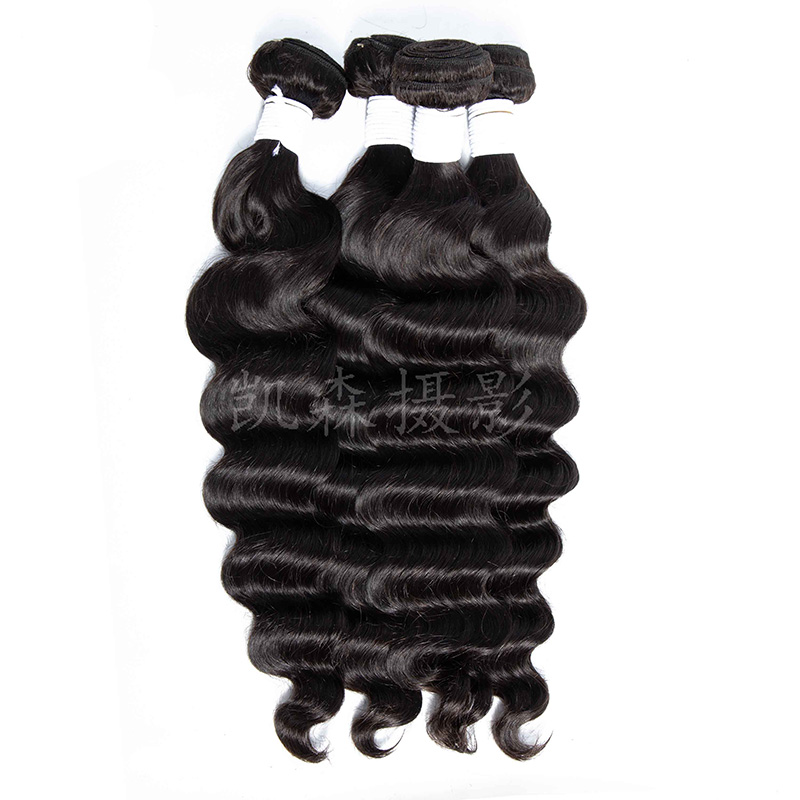 Brazilian Human Hair Extensions Loose Deep 6 Bundles Double Wefts Yirubeauty Natural Color Curly 10-30inch