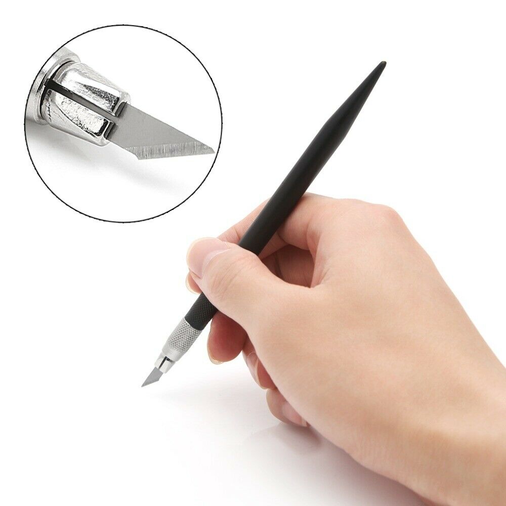 12Pcs Blades Hobby Knife Cutter Leather DIY Tools Crafts Scalpel Graver 1Set For Making Bags
12Pcs Blades Hobby Knife Cutter Leather DIY Tools Crafts Scalpel Graver 1Set For Making Bags