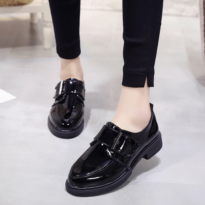 Spring Women Casual Shoes Patent Leather Low Heels Pumps Hook Loop Footwear Female Thick Heel Shoes Women Fashion New, Black
Spring Women Casual Shoes Patent Leather Low Heels Pumps Hook Loop Footwear Female Thick Heel Shoes Women Fashion New, Black