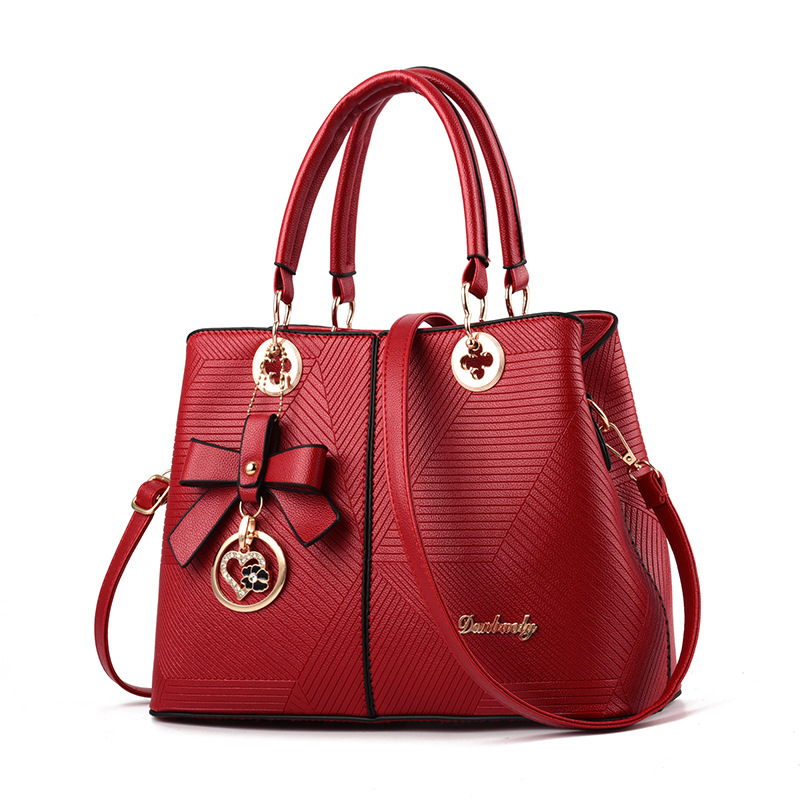 Simple lady handbag spring and summer fashion handbags Shoulder Messenger bag woman 0L bags, Red