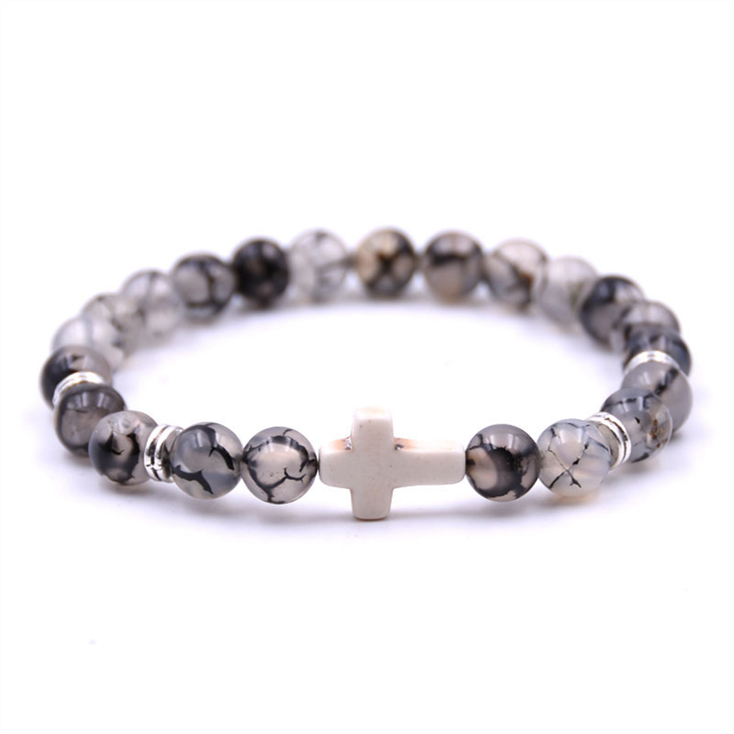 Natural stone bracelet men and women cross creative popular 2019 new products