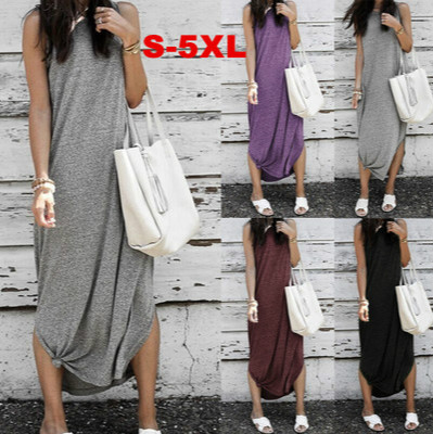 Womens Fashion Spring Summer New Sleeveless Dress Ladys Solid Color Casual Long Skirt Women Plus Size Dresses 2020 New Fashion Style Skirt, Wine
Womens Fashion Spring Summer New Sleeveless Dress Ladys Solid Color Casual Long Skirt Women Plus Size Dresses 2020 New Fashion Style Skirt, Wine