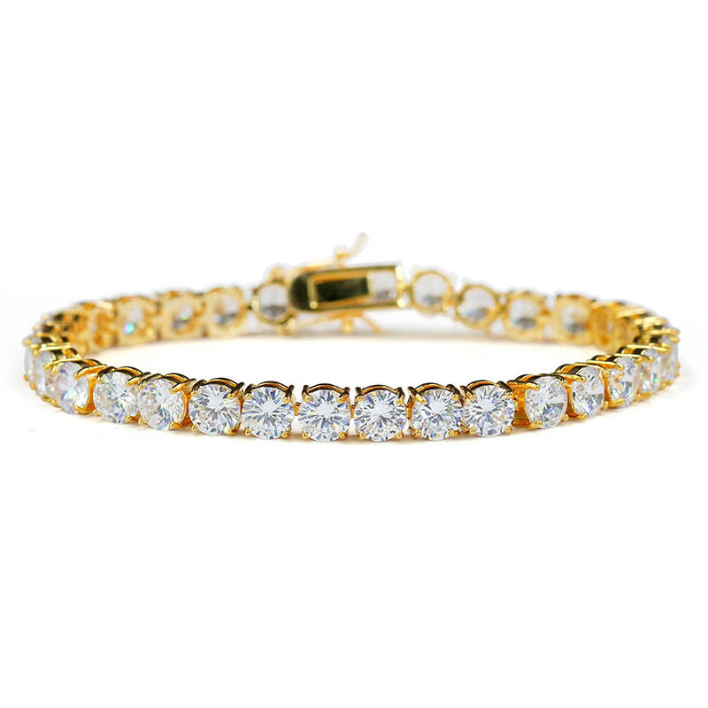 Single Row Micro Zircon Bracelet 6mm Hip-hop Man Ornaments Tennis Chain Tennis Bracelet
