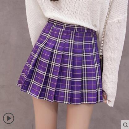 New Fashion Sweet Harajuku Punk Style Violet Big Size High-waisted Plaid pleated a short skirt Sexy A-shaped Mini Short Skirt, Blue
New Fashion Sweet Harajuku Punk Style Violet Big Size High-waisted Plaid pleated a short skirt Sexy A-shaped Mini Short Skirt, Blue