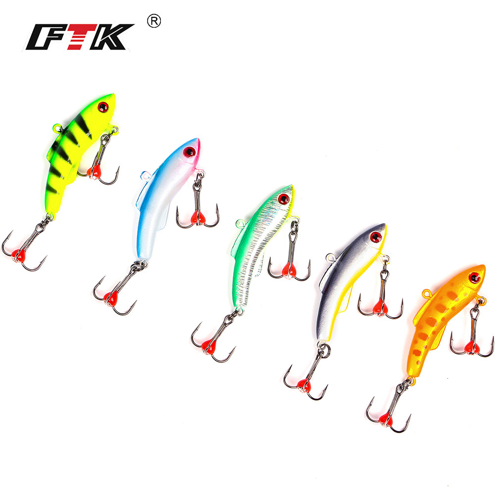 FTK Ice Fishing Lure 15g 20g 30g 5colors Winter Bait Hard Lure Carp Fishing hooks Balancer for Fishing Baits Lead Jigging T191016